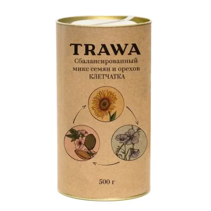 Клетчатка. Сбалансированный микс семян и орехов Trawa, 500 г