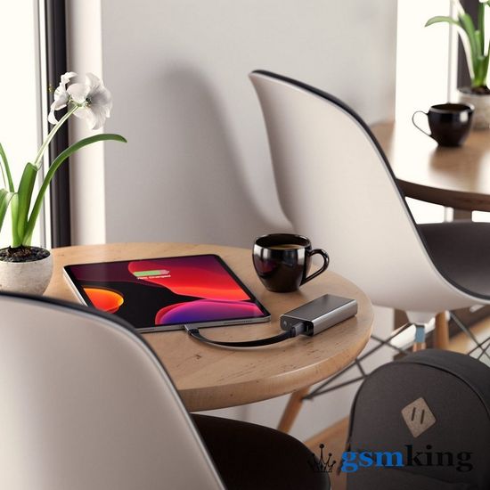 Satechi USB-C to USB-C Gen 2 Flat Cable 83W 4K 60Hz Space Gray ST-TССАС