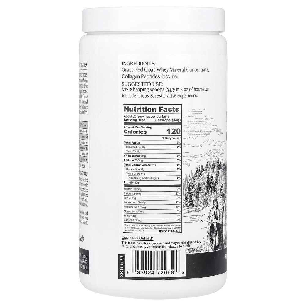 Mt. Capra, Чистые минералы с пептидами коллагена, 675 г (23,8 унции)