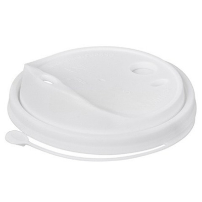 Крышка для стакана (d-90 мм) тип К с питейником белая ВЗЛП (50/1000 шт.) 3019б