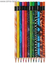 Карандаши цветные MAPED (Франция) "Color'Peps Animals'", 12 цветов, трехгранные, заточенные, европодвес, 832212