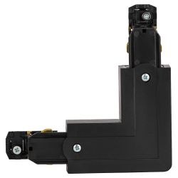 Коннектор для трехфазного шинопровода ЭРА STR-30-B-CN-LE типа LE угловой наружный черный | Трехфазный шинопровод и аксессуары