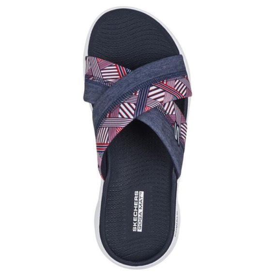 Skechers Go Walk Flex 'Blue Red'