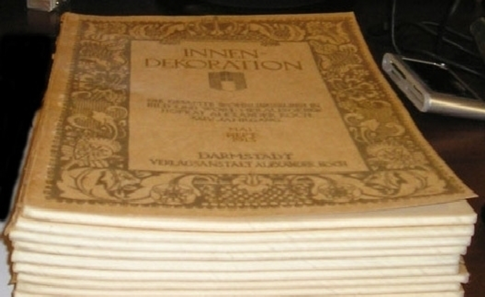 "Интерьер. Искусство оформления дома (дизайн).  Innen-Dekoration. Die gesamte wohnungskunst in bild und wort.". . 1913г. - антикварное издание