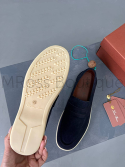 Лиловые замшевые лоферы Ultimate Walk Loro Piana