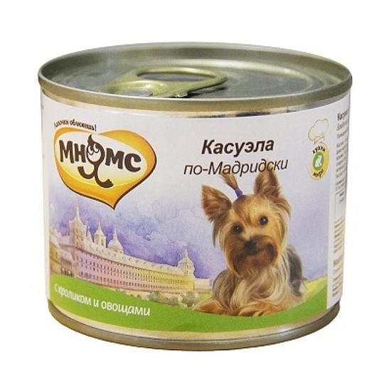 Мнямс Консервы для собак всех пород "Касуэла по-Мадридски" (Кролик с овощами)