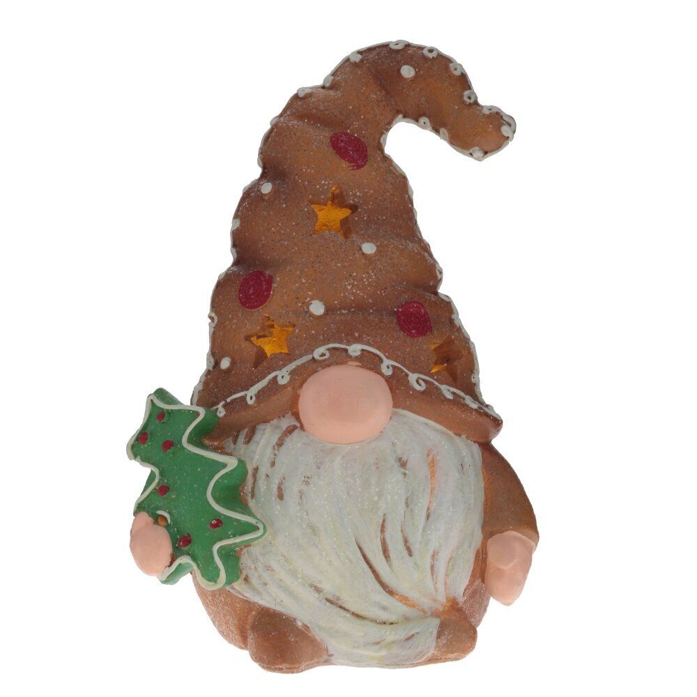 GAEM Фигурка декоративная с подсветкой "Пряничный Гном", L13 W8,5 H19,5 см, 2в. (LR44 2 шт)