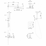 Душевая система ABBER Daheim AF8250SP скрытого монтажа с изливом, термостат, сатин
