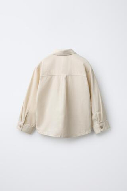 ZARA ОДНОТОННАЯ РУБАШКА WARM TOUCH, ЭКРЮ