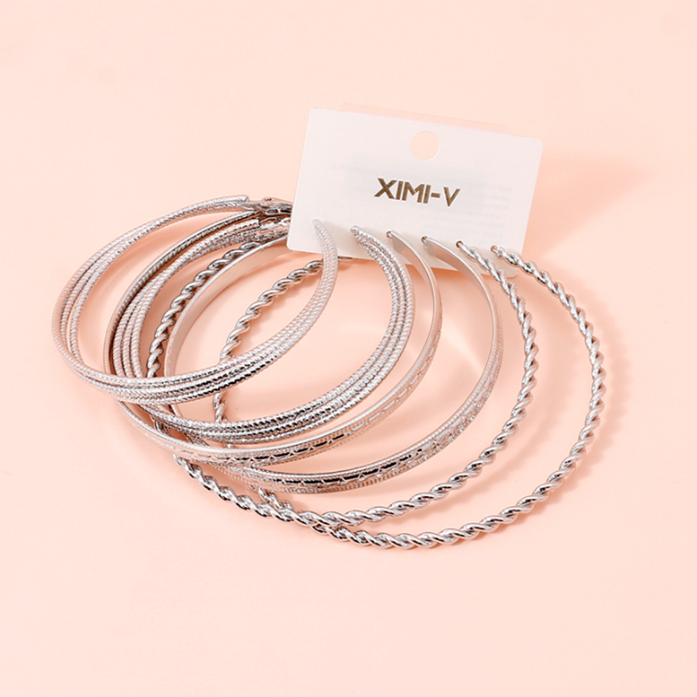 Набор сережек &quot;Silver Hoop&quot;