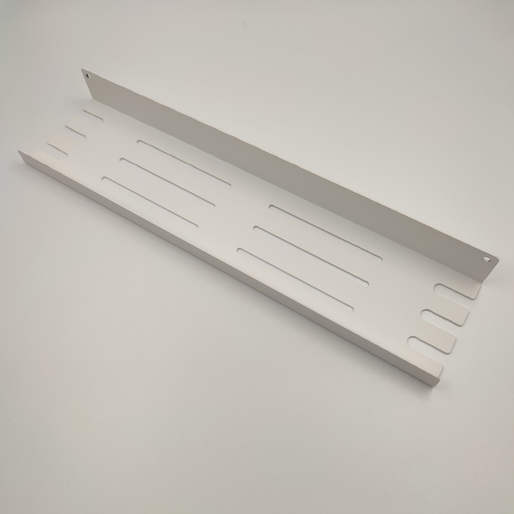 Полка MetaDec Holes настенная прямая, 40х10см белая, 1шт