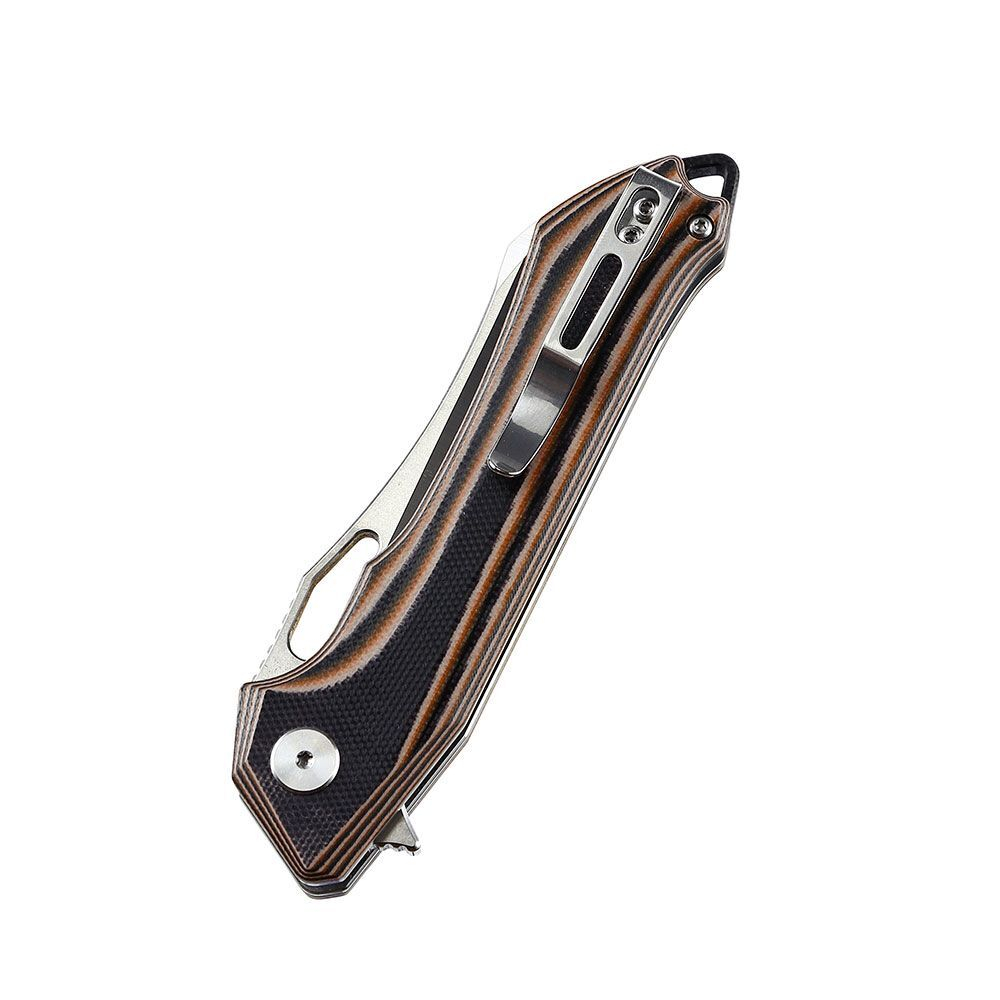 Нож туристический Bestech Platypus сталь D2, рукоять G10 черный-оранжевый-бежевый