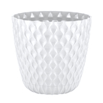 Горшок для цветов InGreen Wave с дренажной сеткой и поддоном 10л, D270мм, белоснежный жасмин