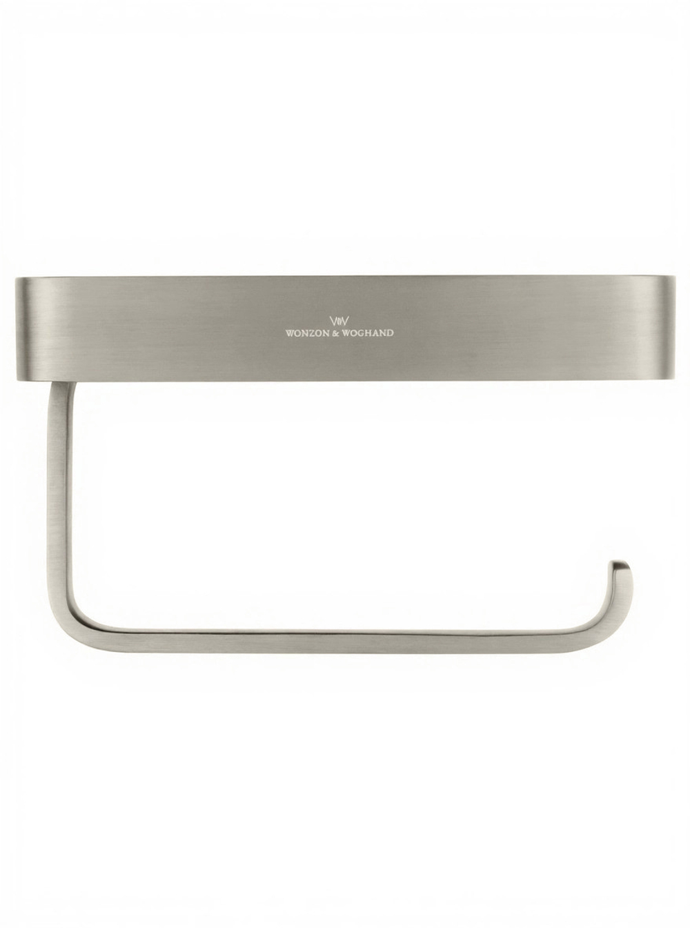 Держатель для туалетной бумаги с полкой WONZON & WOGHAND GRAFFITY, Брашированный никель (9366-BN)