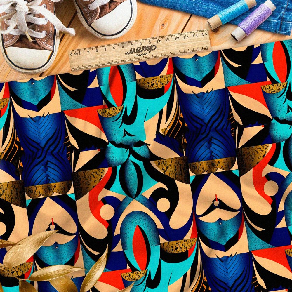 Ткань флис индийские усы