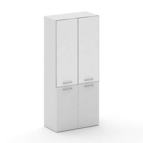 Cross Шкаф широкий высокий CRU.ST-101 white Белый Бриллиант UM/Лакобель Белый 896*460*2000