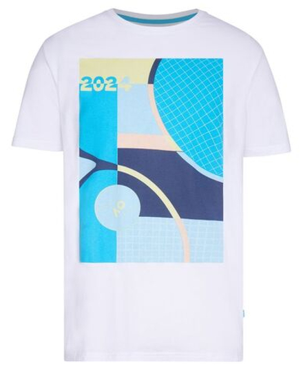 Мужская теннисная футболка Australian Open T-Shirt Poster Print - белый