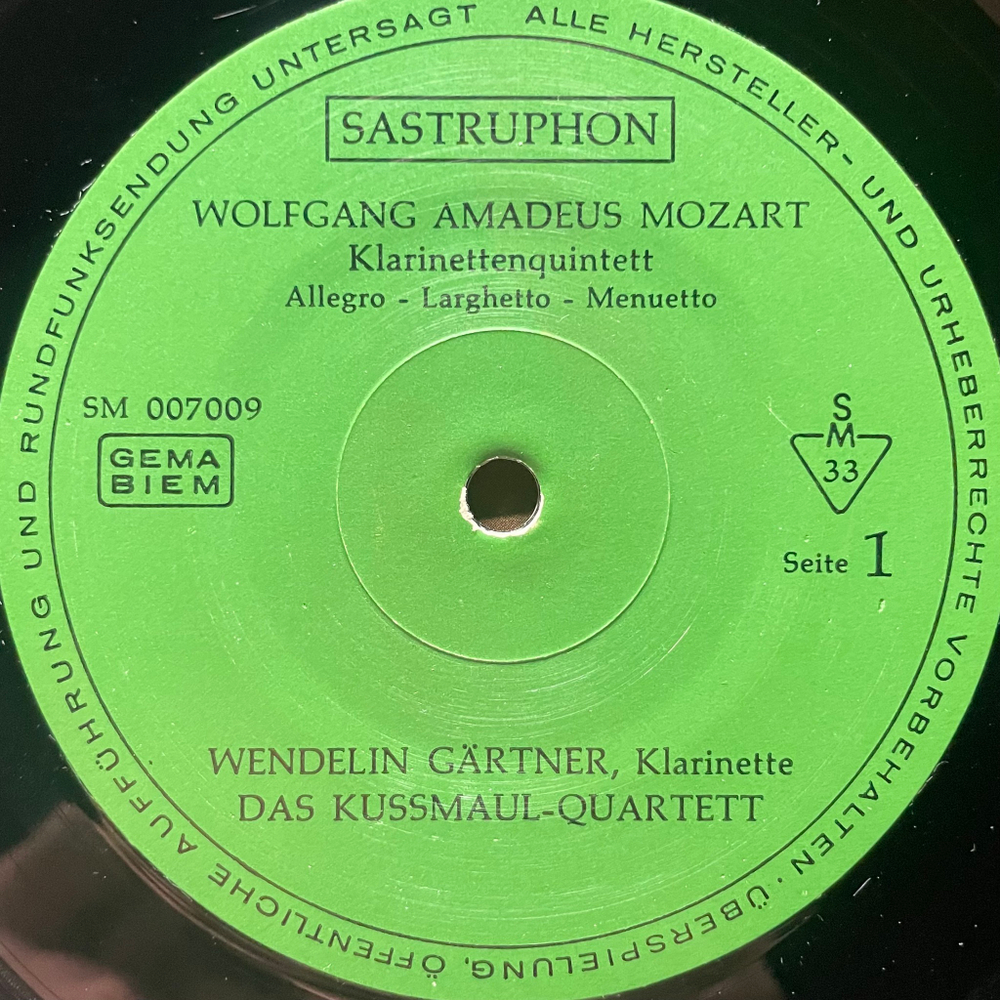 Моцарт - Квинтет для кларнета / Серенада-ноктюрн (Германия)