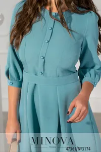 Платье 3174-голубой Minova