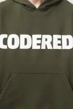 Худи Codered Base Hoodie Wide Summer Logo R Болотный/Белый принт CODERED