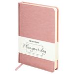 Ежедневник недатированный Brauberg Imperial, А5, 160л, кожзам розовый,