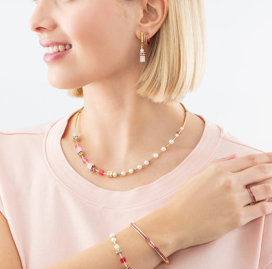 Серьги Coeur de Lion Pink-Gold 0127/21-0416