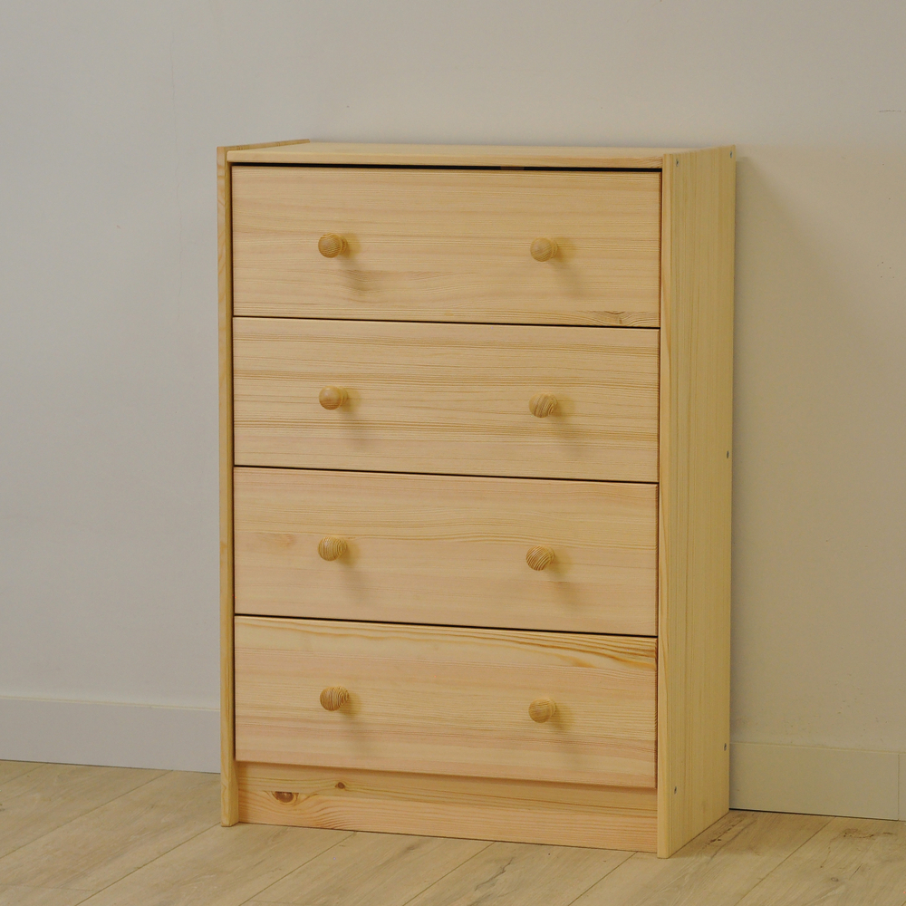 Комод деревянный с ящиками Раст, из массива сосны, с органайзерами для хранения