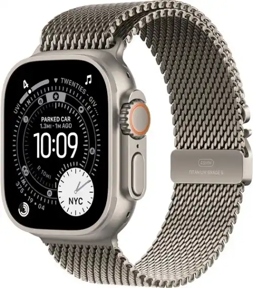 Apple Watch Ultra 3 (2025) GPS + Cellular, 49 мм, корпус из титана, ремешок Titanium Milanese Loop (S) цвета natural titanium (натуральный титан) MEWW4