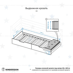 Размеры выдвижной кровати Diamond