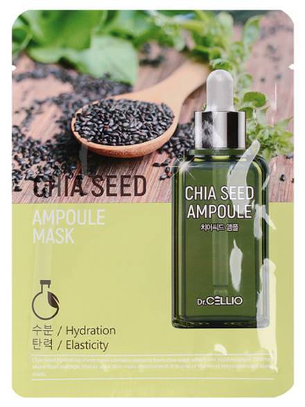 Маска тканевая для лица Dr.CELLIO CHIA SEED AMPOULE MASK 25 мл