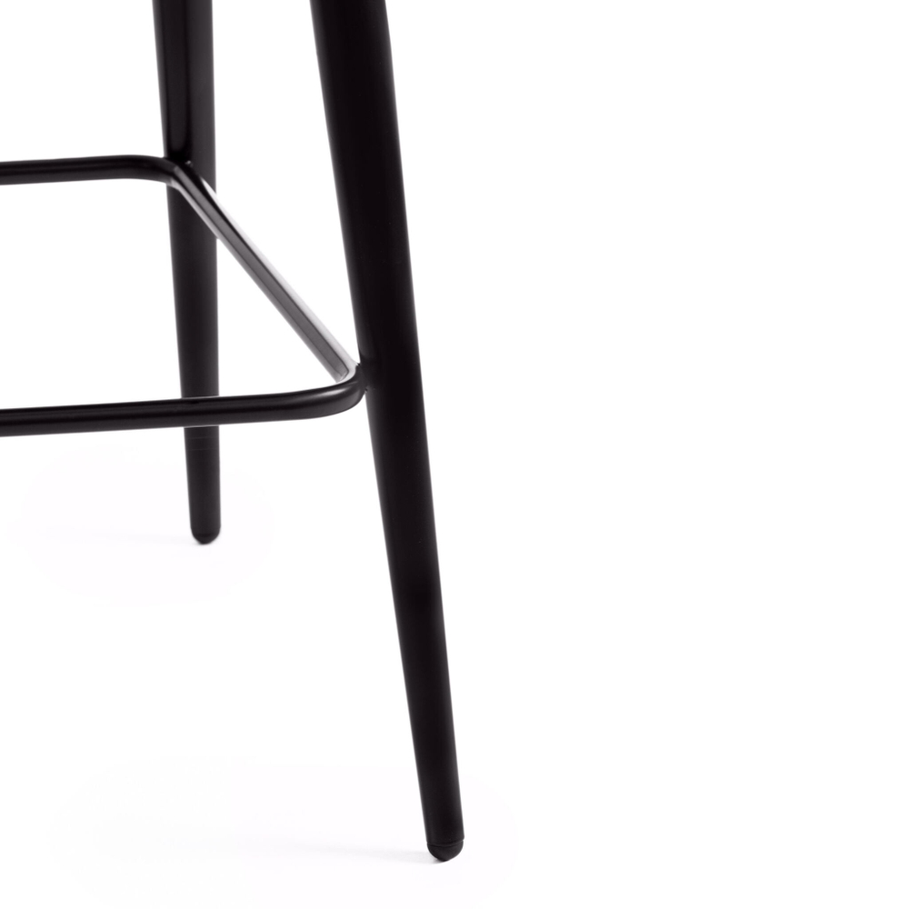 Стул барный CHILLY (mod.7095б) ткань/металл, 53х44х104 см, высота до сиденья 76 см, коралловый barkhat 15 /черный (Комплект из 2 шт.)