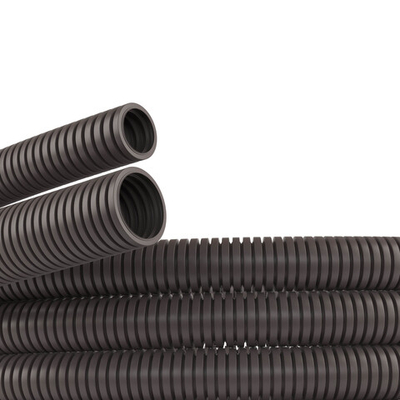 Труба ПА 6 гофр. DN48мм, ПВ-0, Dвн 47,4 мм, Dнар 54,5 мм, цвет тёмно-серый, без протяжки