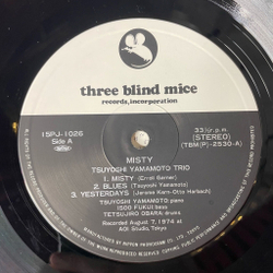 Винтажная виниловая пластинка LP Tsuyoshi Yamamoto Trio Misty (Japan 1979) Three Blind Mice