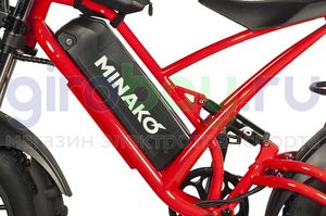 Электровелосипед Minako FOX-L 2.0 (48v/23Ah) Литые диски - Красный
