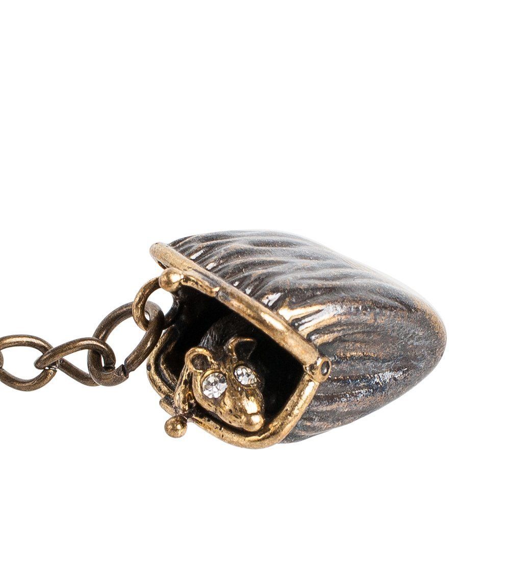 AM- 851 Брелок «Мышь в кошельке» (латунь)