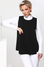 Жилет свободный черный DStrend (Акция)