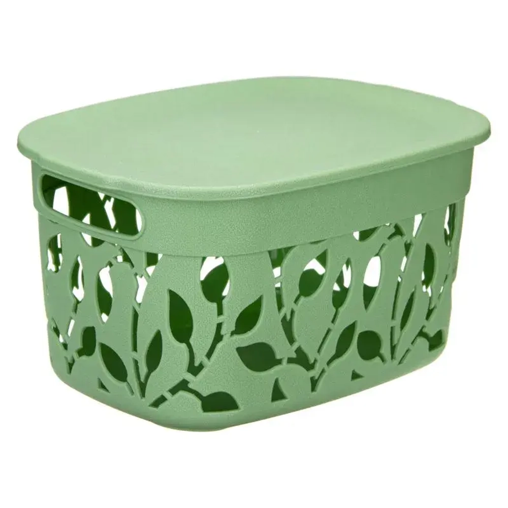 Коробка ФЛОРА 5,5л с крышкой мята 0,155*0,205*0,28 м (комплект 15 шт)