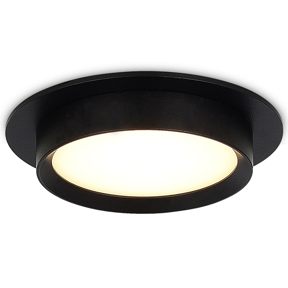 Светильник встраиваемый, GX53, D110xH45мм, IP20, черный, без лампы