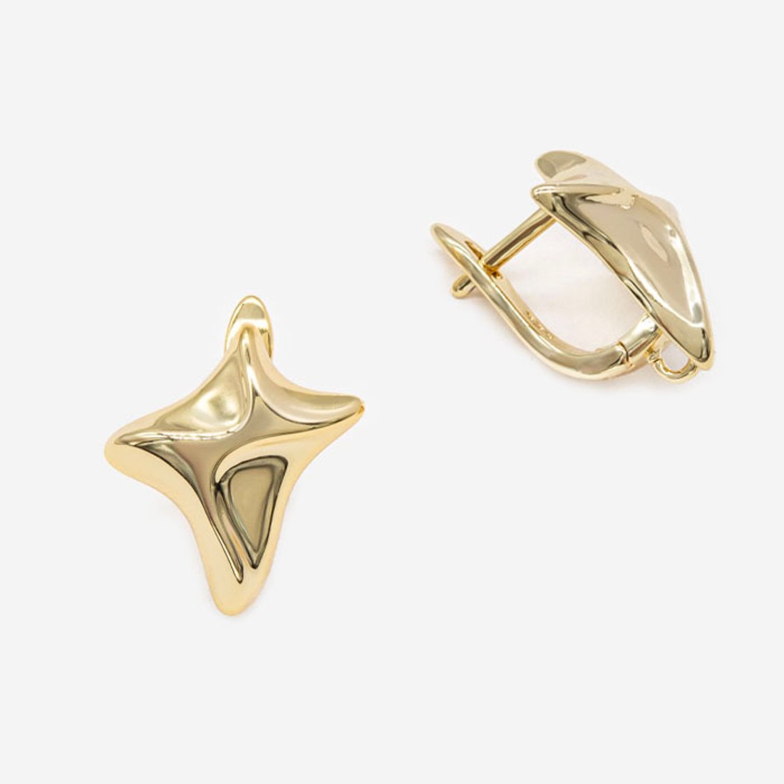 Швензы "Abstract" 16,8*15мм, позолота