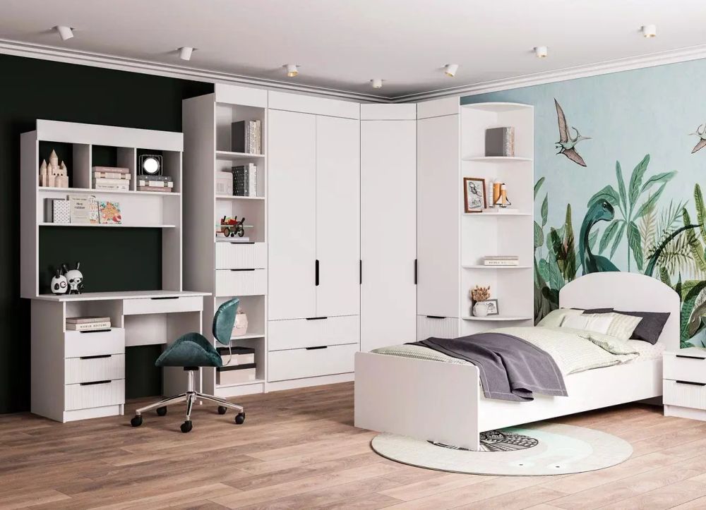 Полка «Лавис» ПЛД 800.1 (белый/белый софт), ЛДСП/МДФ, ДСВ Мебель