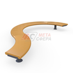 Лавка Rail Road 01 изогнутая