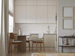 Стул с обивкой Saga, рогожка, бежевый