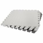 Коврик-пазл напольный 1,5х1 м, 6 шт., 50х50 см, толщина 1 см, серый, светло-серый, ЮНЛАНДИЯ, 664810