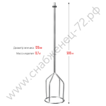 ЗУБР М14, d120 мм, насадка-миксер для гипсовых смесей и наливных полов (МНГ-120)