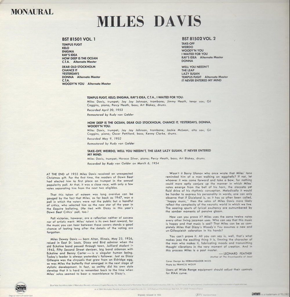 Miles Davis / Volume 1 (LP)