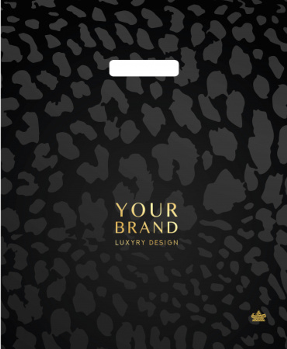 Пакет с вырубной ручкой ПВД, 45х38см, "Премиальный", 60мкм, ШК8085