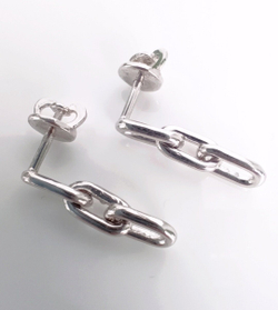 Серьги пусеты Эстерелла, серебро, 925 проба, родирование/Ф