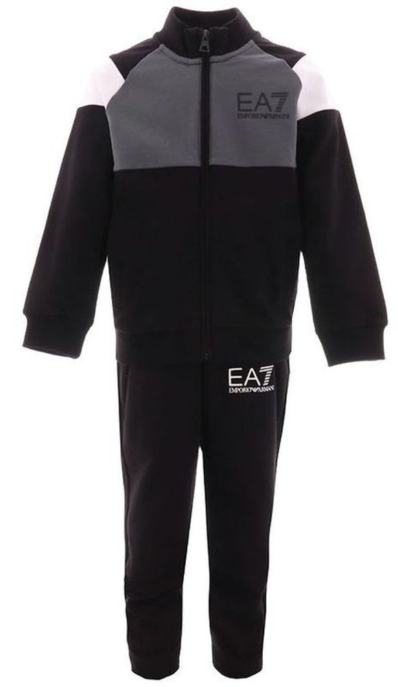 Костюм теннисный EA7 Boys Jersey Tracksuit - black