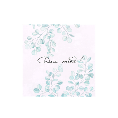 Открытка мини "Для тебя!" зелень, 7,5х7,5 см