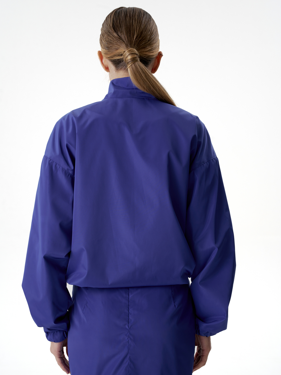 Бомбер из нейлона фиолетовый